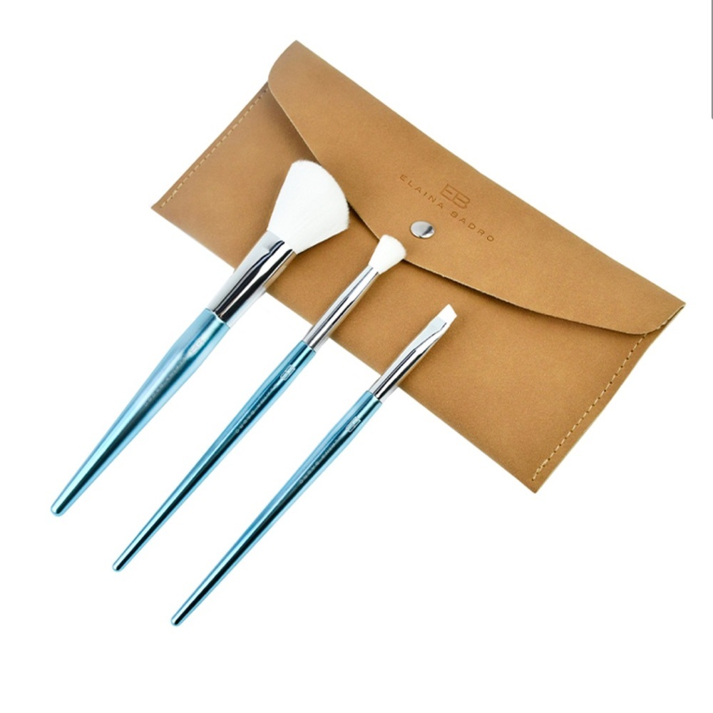 Elaina BADRO Baby Blues Eye and Face Makeup Brush Set - New